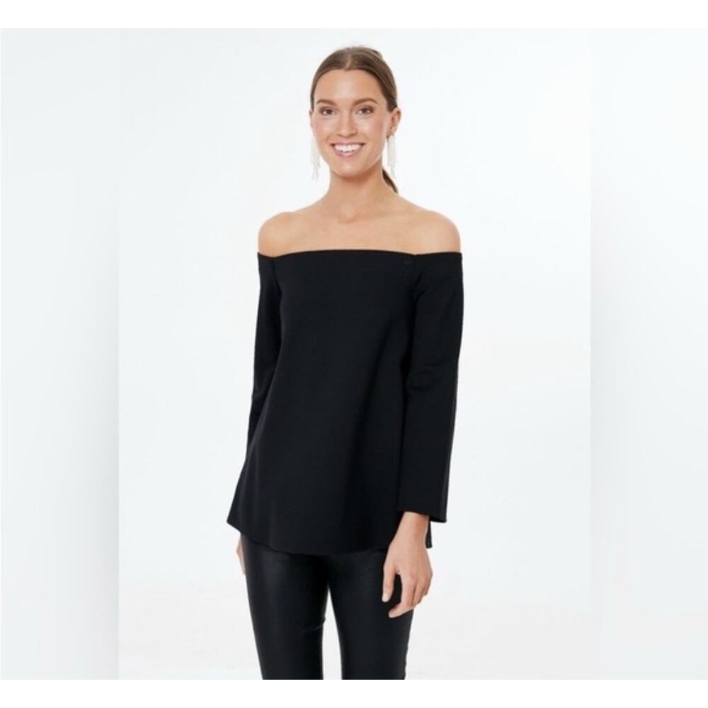 Pomander Place Off-Shoulder Black Blouse